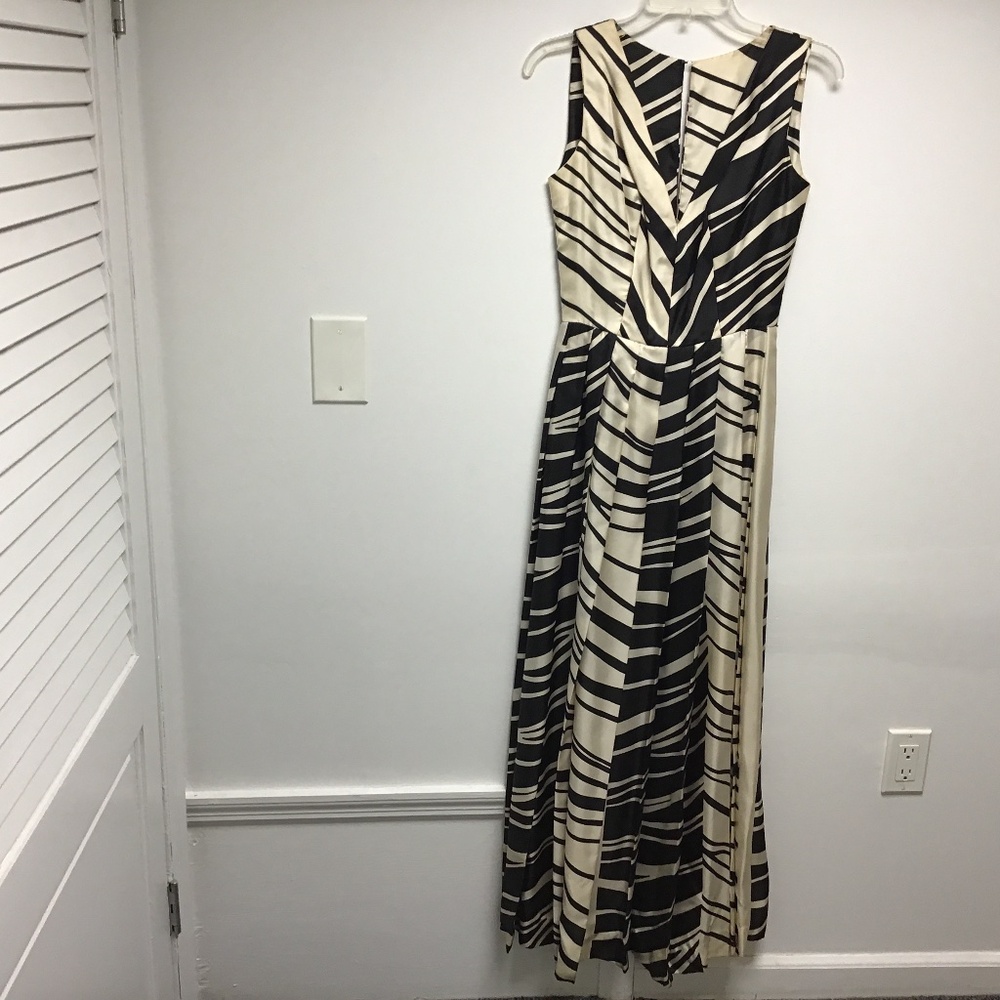 Vintage DANA New York black and white evening gown